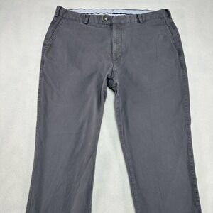 Peter Millar Pants Mens 37x27 Gray Pima Cotton Stretch Chino Casual‎ Office Golf